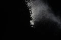 Freeze motion of color powder exploding on black background. Col Royalty Free Stock Photo