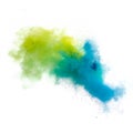 Freeze motion of colored dust explosion Royalty Free Stock Photo