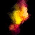 Freeze motion of colored dust explosion Royalty Free Stock Photo