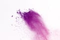 Freeze motion of colored powder explosion isolated on black background. Abstract of Multicolor dust splatted. Royalty Free Stock Photo