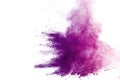 Freeze motion of colored powder explosion isolated on black background. Abstract of Multicolor dust splatted. Royalty Free Stock Photo