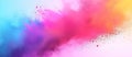 Freeze motion of colorful painted powder exploding on white background. Abstract design of color dust cloud. Particles Royalty Free Stock Photo