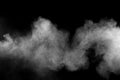 Freeze motion explosion of white dust on a black background. By throwing talcum powder out of hand. Stopping the movement of white Royalty Free Stock Photo