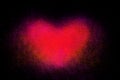 Freeze motion of heart shaped red powder Royalty Free Stock Photo