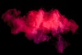 Freeze motion of red dust explosion