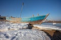 Freeze ocean and beach Royalty Free Stock Photo