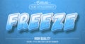 Freeze text effect - Editable text effect Royalty Free Stock Photo