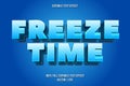 Freeze time editable text effect cartoon style