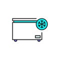 Freezer cold color line icon. Household equipment