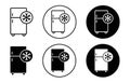 Freezer cold icon Outline flat Icon Royalty Free Stock Photo