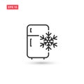 Freezer cold icon vector design isolated 4 Royalty Free Stock Photo