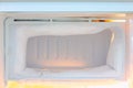 Freezer compartment of the refrigerator is very thick with ice Royalty Free Stock Photo