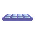 Freezer ice cube tray icon, cartoon style