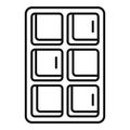 Freezer ice cube tray icon outline vector. Water container