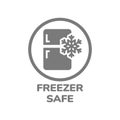 Freezer safe circle vector label