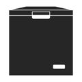 Freezer vector icon.Black vector icon isolated on white background freezer. Royalty Free Stock Photo
