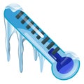 Freezing cold thermometer icon