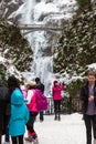 Freezing Multnomah Falls Royalty Free Stock Photo