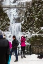 Freezing Multnomah Falls Royalty Free Stock Photo