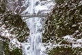 Freezing Multnomah Falls Royalty Free Stock Photo