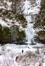 Freezing Multnomah Falls Royalty Free Stock Photo