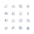 Freezing line icons collection. Frigid, Icy, Frosty, Chilly, Bitter, Arctic, Glacial vector and linear illustration