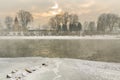 Freezing river Royalty Free Stock Photo