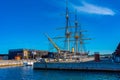 Fregatten Jylland historical boat at Ebeltoft, Denmark Royalty Free Stock Photo
