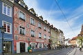 Freiburg, Germany - City center with historic hotel building called Hotel BÃÂ¤ren Royalty Free Stock Photo