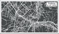 Freiburg Germany City Map in Retro Style. Outline Map.