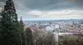 Aerial view of the city center of Freiburg im Breisgau, Germany Royalty Free Stock Photo