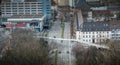 Aerial view of the city center of Freiburg im Breisgau, Germany Royalty Free Stock Photo