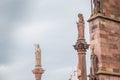 Architectural detail of the Cathedral of Our Lady of Freiburg Royalty Free Stock Photo