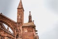 Architectural detail of the Cathedral of Our Lady of Freiburg Royalty Free Stock Photo