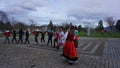 Freiburg im Breisgau, Germany, March 03.2020: Traditionally Bulgarian Dance Royalty Free Stock Photo
