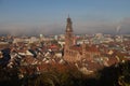 Freiburg im Breisgau, Germany - 11 09 2012: Scenic view to the city and the main church Munster from the mountain, Royalty Free Stock Photo