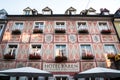 Freiburg im Breisgau, Germany - 31st July 2020: Old hotel in the middle of this small town form the Black Forest