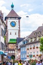 FREIBURG IM BRISGAU, GERMANY, 18 JULY 2020:City center of Freiburg Royalty Free Stock Photo