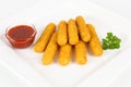 Mozzarella sticks with dip Royalty Free Stock Photo