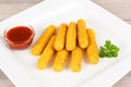 Mozzarella sticks with dip Royalty Free Stock Photo