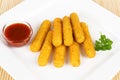 Mozzarella sticks with dip Royalty Free Stock Photo