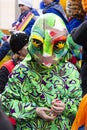 Basel carnival 2019 single green lizard mask