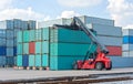 Freight container crane