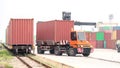 Freight container crane