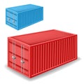 Freight container set Royalty Free Stock Photo