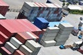 Freight container warehouse Royalty Free Stock Photo