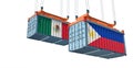 Freight containers with Philippines and Mexico flag.