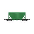 Freight covered rail wagon for bulk materials.