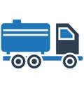 Freight, fuel truck Isolated Vector Icon can be easily modified or edit Royalty Free Stock Photo