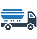 Freight, fuel truck Isolated Vector Icon can be easily modified or edit Royalty Free Stock Photo